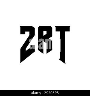 ZRT letter logo design for technology company. ZRT logo design black ...