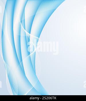 Abstract blue background in gentle tones. Brochure, template Stock Vector
