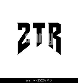 ZTR letter logo design for technology company. ZTR logo design black ...