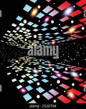 Vector background with glowing rays, EPS 10 Stock Vector