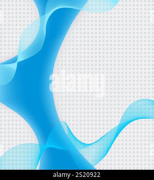 Blue background with wavy lines. EPS 10 Stock Vector