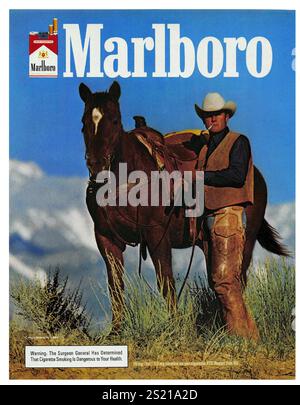 poster advertising Marlboro cigarettes, magazine from 1992