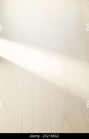 White wood with the morning sun shining through Stock Photo
