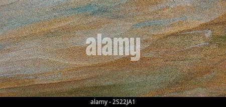 Abstract Green Background with Orange Shades and Stroke Of Shiny Paint Creating Dynamic Texture Stock Photo