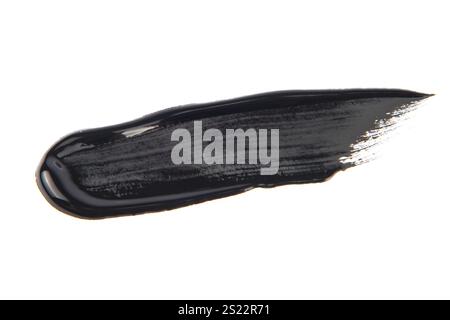 Black brush strokes isolated on white background. Paint by hand. Stock Photo