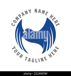 Eagle Falcon Hawk Vow Kite Phoenix Badge Emblem Label Design Vector Stock Vector