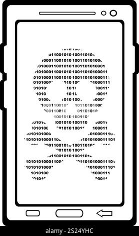 hacker with smartphone device icon Stock Vector Image & Art - Alamy