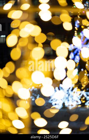 Abstract Bokeh light background, Christmas and New Year concept Stock Photo