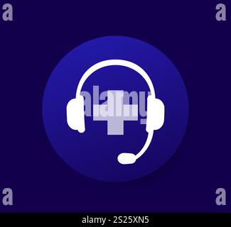 Medical call center vector icon Stock Vector