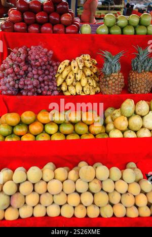 people at the fruitmarket in the town of Maracaibo in the west of Venezuela. Stock Photo