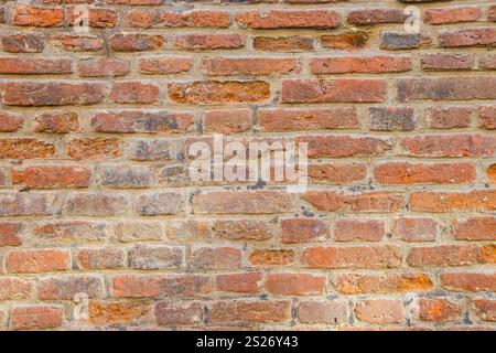 Aged brick wall background. Old brick wall texture Stock Photo