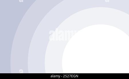 A minimalist abstract background featuring overlapping curves and circular shapes in various shades of gray, creating a smooth gradient and subtle dep Stock Vector