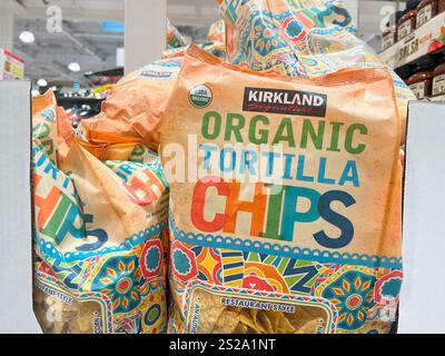 irkland Organic Tortilla Chips in Costco Stock Photo