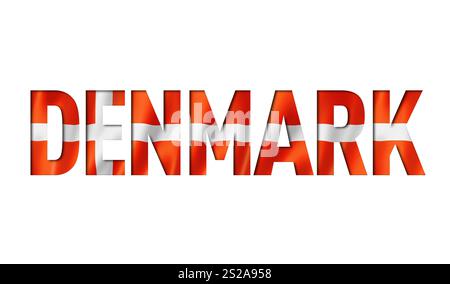 danish flag text font. denmark symbol background Stock Photo - Alamy