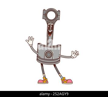 A funny cartoon character of combustion engine with a menu Stock Vector ...