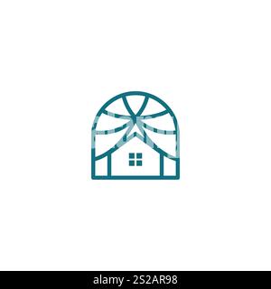 Home Line Unique Design Logo Vector Stock Vector