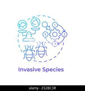 Invasive species blue gradient concept icon Stock Vector