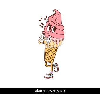 With heart chocolate ice cream mascot cartoon Stock Vector Image & Art ...