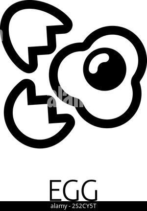 Egg Food Icon Concept Stock Vector