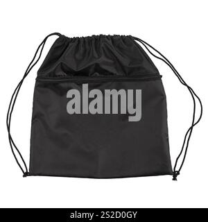 Black waterproof bag isolated on a white background. Stock Photo