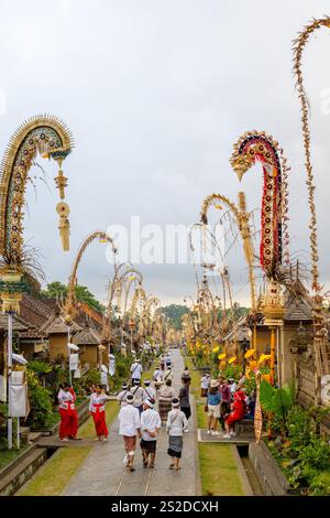 Bali, Indonesia - October 22, 2024:Penglipuran Village in Bali, Indonesia old village The cleanest village in the world. Stock Photo