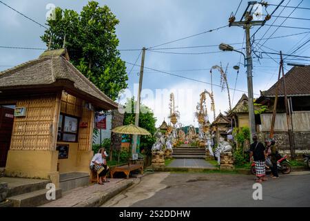 Bali, Indonesia - October 22, 2024:Penglipuran Village in Bali,entrance/exit Stock Photo