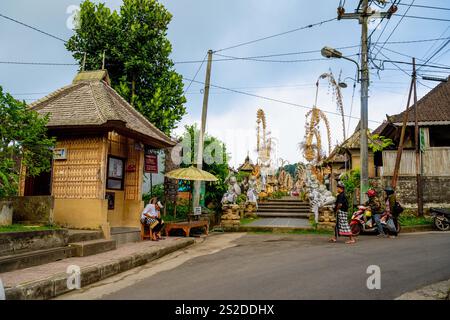 Bali, Indonesia - October 22, 2024:Penglipuran Village in Bali,entrance/exit Stock Photo