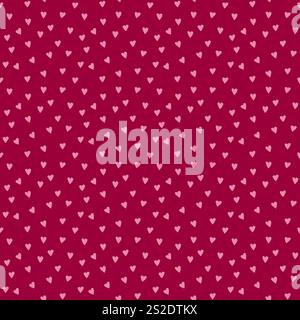 Charming heart pattern on deep red background for valentine's day designs. Stock Vector