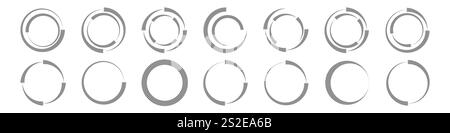 Line gradient vortex loading icon, Progress circular loader, Vector illustration Stock Vector