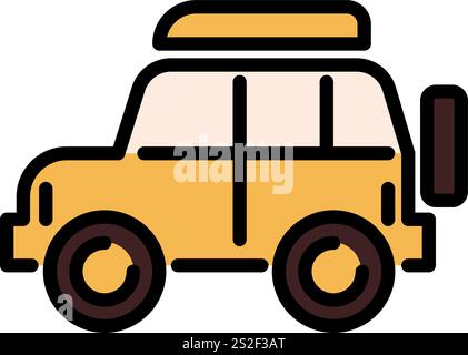 Safari suv icon. Outline Safari suv vector icon for web design isolated ...