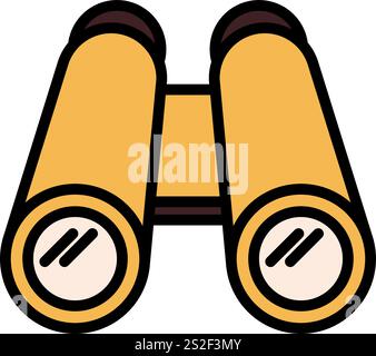 Binoculars line icon. Binocular outline vector sign, linear style pictogram. Symbol, logo illustration. Editable stroke Stock Vector