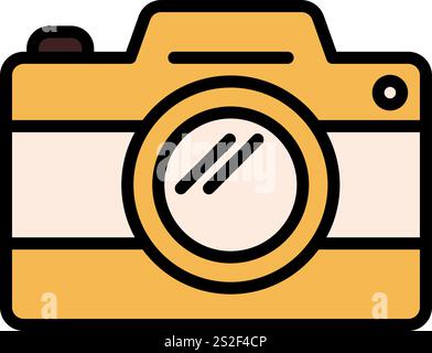 Camera line icon. Photo camera outline vector sign. Photography linear style pictogram. Symbol, logo illustration. Editable stroke Stock Vector
