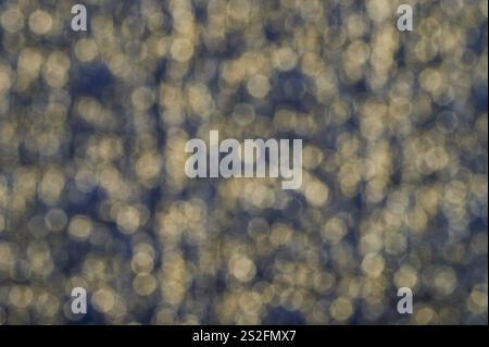 Magic blurred patetrn background. Blur round light on blue backdrop Stock Photo