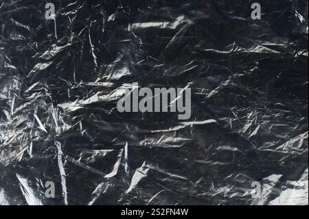Transparent plastic wrap overlay crupled layer Stock Photo