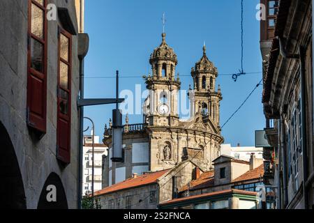 Details ofChurch of the Pilgrim Virgin, Pontevedra, Galicia, Spain Stock Photo