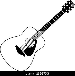 Guitar Digital EPS Vector File | High-Quality Musical Instrument Graphics for Creative Designs and Artistic Projects Stock Vector