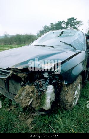Collision of car and tree Stock Photo - Alamy