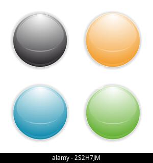 Set of colored balls on a white background Stock Vector