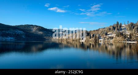 Lake Titisee In The Black Forest In Winter Stock Photo