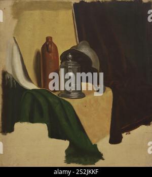 Nikolai Pavlovich (1835-1894). Bulgarian painter. Still life with Helmet, ca. 1854, Vienna.Oil, paper, cardboaerd (49,5 x 41,3 cm). National Gallery. Sofia, Bulgaria. Stock Photo