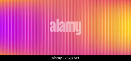 Acrylic glass, colorful gradient behind ribbed plastic texture Stock Vector