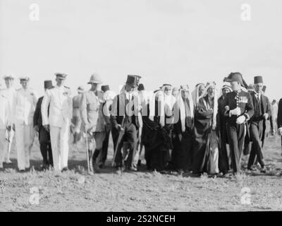 Films taken on the 14th Sept. 1933 when the remains of King Feisal of Iraq was brought to Haifa from Europe to be flown on to Baghdad Stock Photo