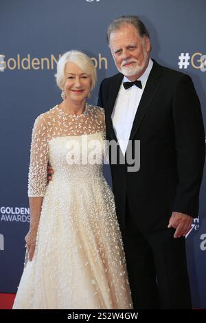 Dame Helen Mirren in front of her Crystal Nymph Lifetime Achievement Award, Nymphes d'Or Award Ceremony, 57th Festival de Television de Monte-Carlo, T Stock Photo