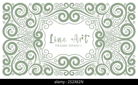 Ornamental border design, Vector ornament, vintage frames for retro design, greeting cards, certificates borders, frames and invitations Stock Vector