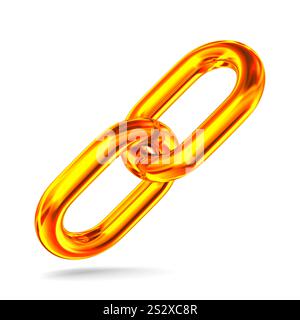 Chain on white background. Isolated 3D illustration Stock Photo
