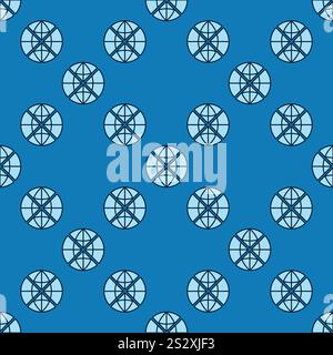 Global Multipolarity vector Globe concept blue seamless pattern Stock Vector