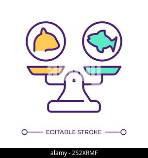 Species balance RGB color icon Stock Vector