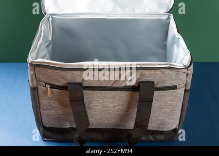 angle view big grey lunch pack carrier Stock Photo