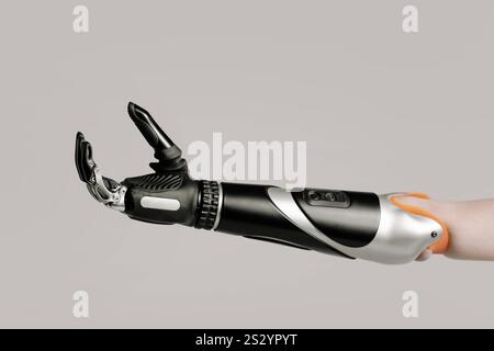 a Prosthetic Hand isolated on a white background Stock Photo