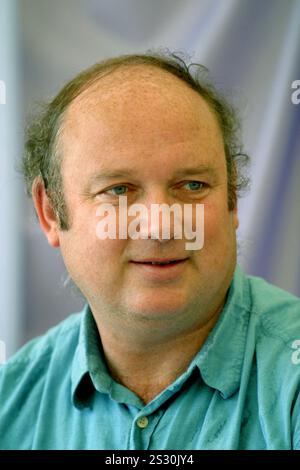 Novelist Louis de Bernieres, author of the bestselling 'Captain Corelli's Mandolin', pictured at the Edinburgh International Book Festival, where he read from this and his other works. Stock Photo